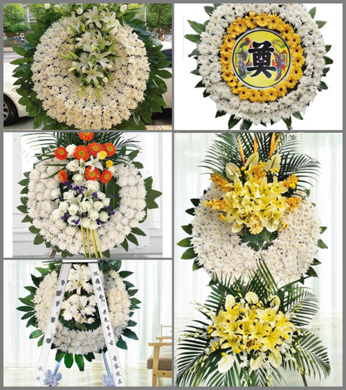 四川绵阳游仙区凤凰乡花圈速递